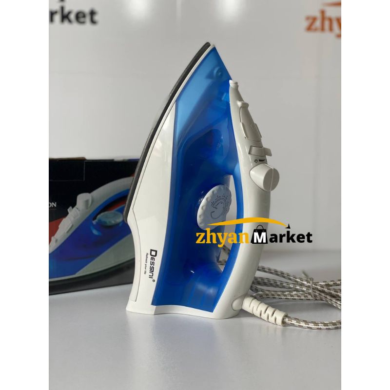 اتو بخار دسینی مدل DS-9007 در رنگ ترکیبی سفید و آبی Zhyanmarket.com